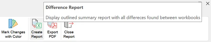 Create Difference Report in Spreadsheet Compare Tool